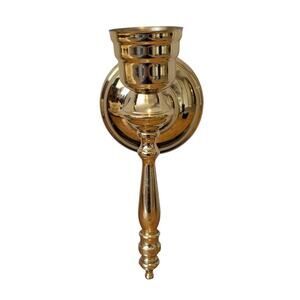 Vintage Copper Craft Polished Brass Candle Wall Sconce